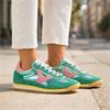 Victoria Saturno Metallic Retro Trainer - Jade